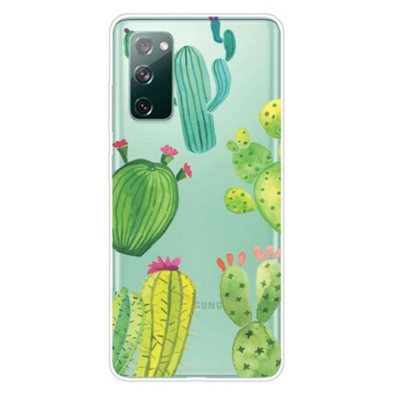 Capa Para Samsung Galaxy S20 FE Cactos Aquarela