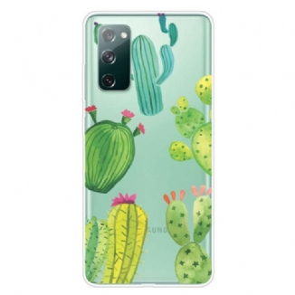 Capa Para Samsung Galaxy S20 FE Cactos Aquarela