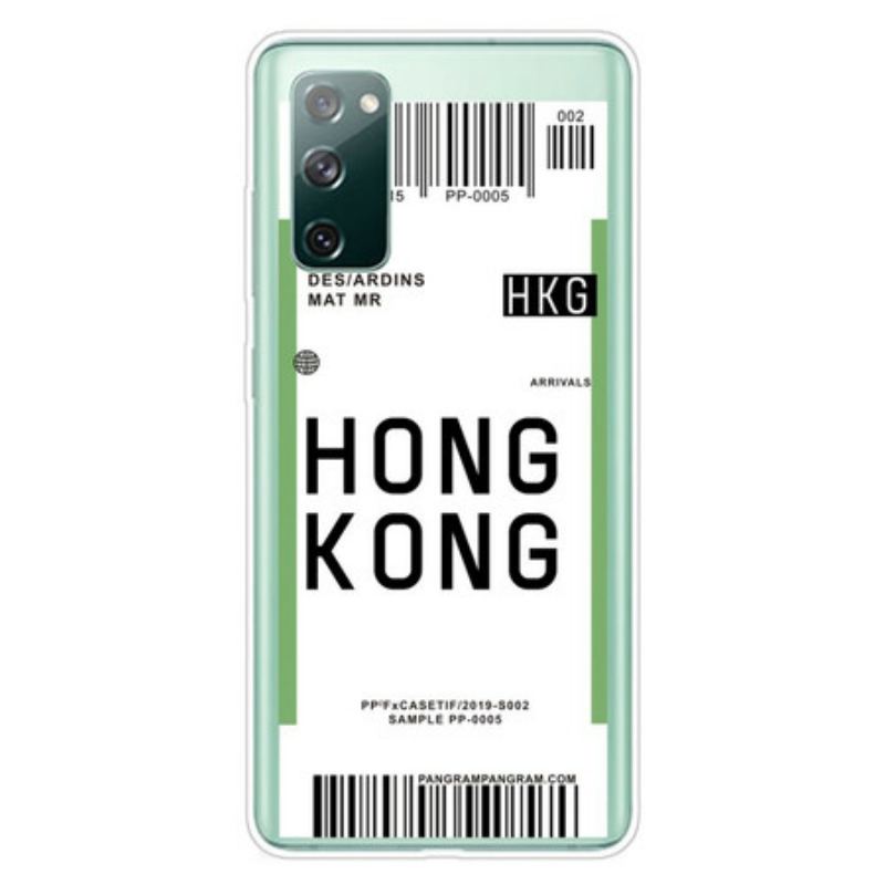 Capa Para Samsung Galaxy S20 FE Cartão De Embarque Para Hong Kong