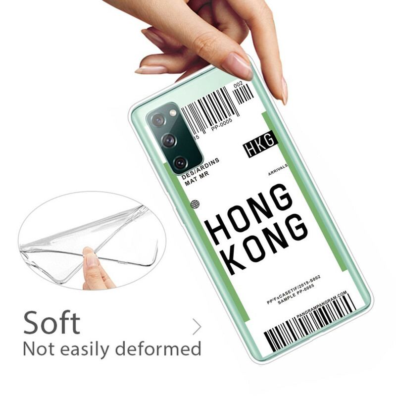 Capa Para Samsung Galaxy S20 FE Cartão De Embarque Para Hong Kong