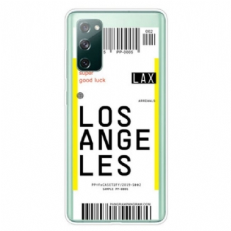 Capa Para Samsung Galaxy S20 FE Cartão De Embarque Para Los Angeles