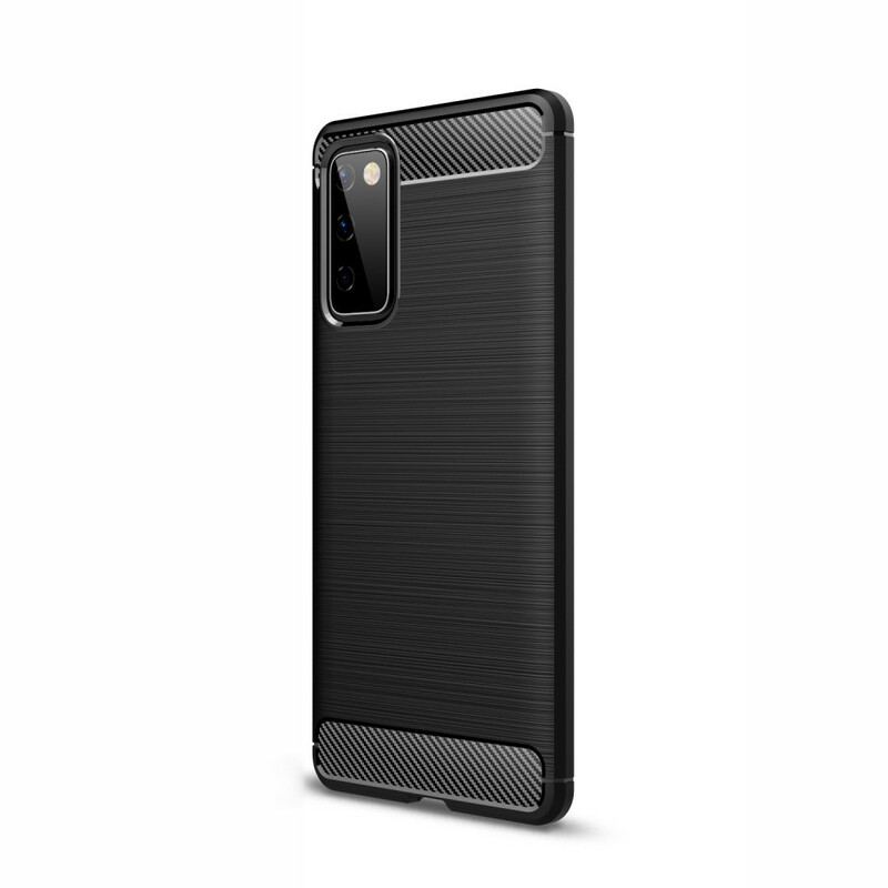 Capa Para Samsung Galaxy S20 FE Fibra De Carbono Escovada