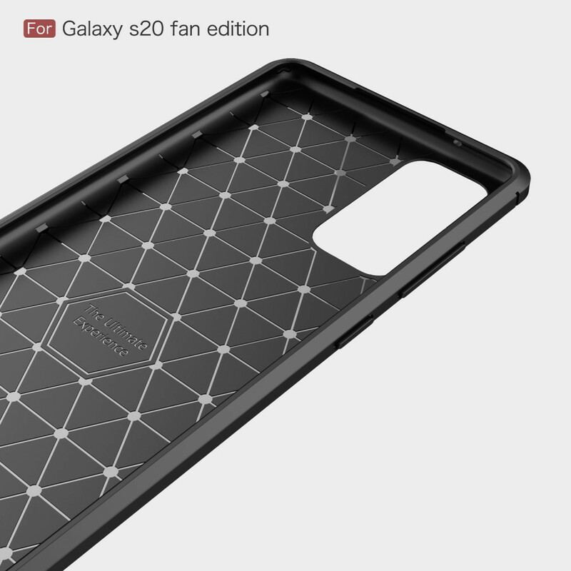 Capa Para Samsung Galaxy S20 FE Fibra De Carbono Escovada