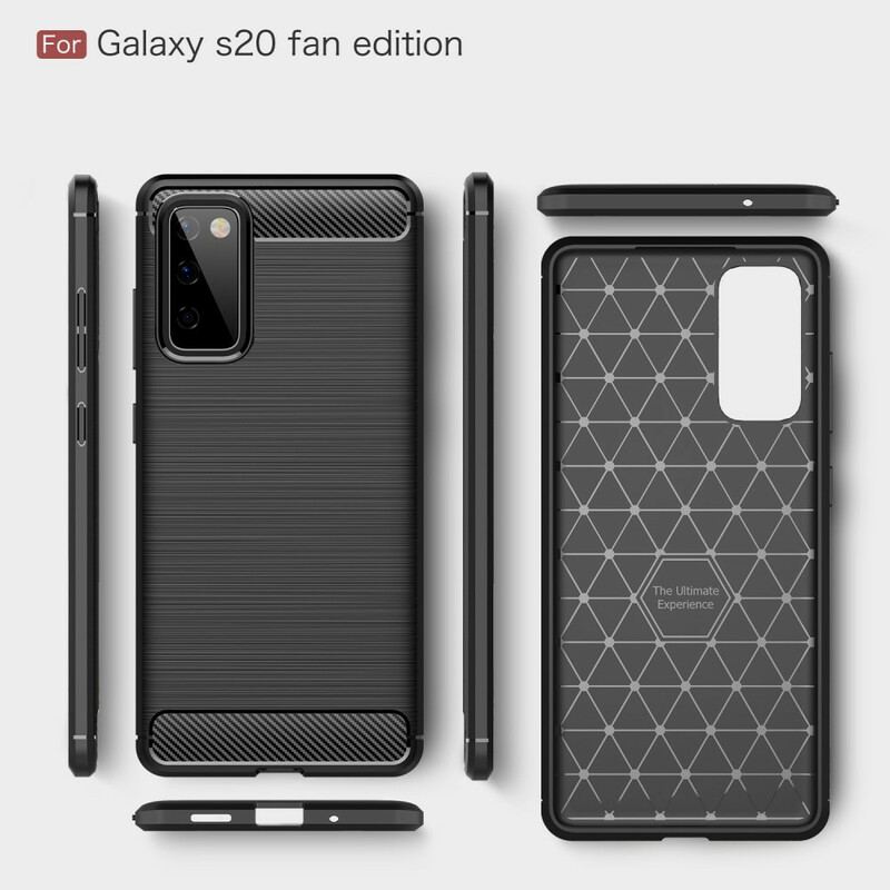 Capa Para Samsung Galaxy S20 FE Fibra De Carbono Escovada