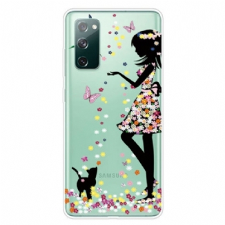 Capa Para Samsung Galaxy S20 FE Linda Cabeça De Flor