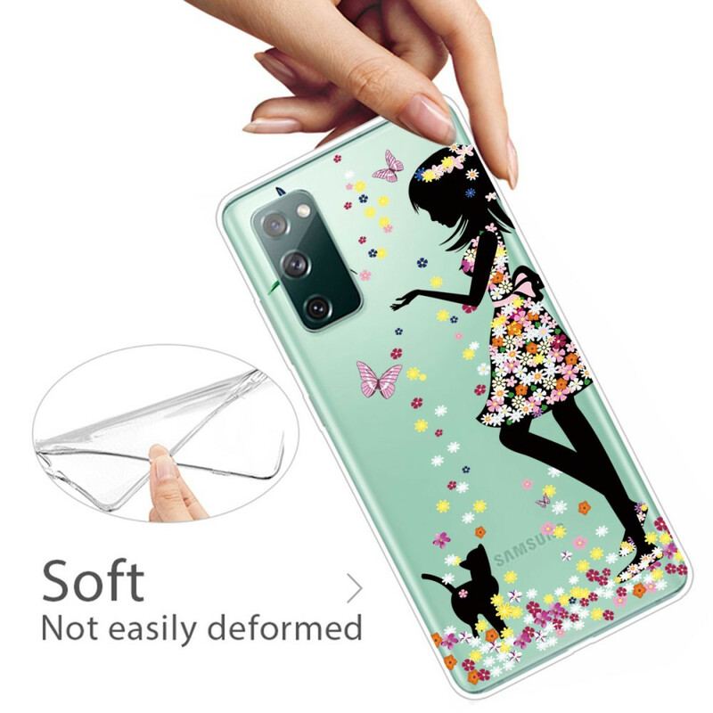 Capa Para Samsung Galaxy S20 FE Linda Cabeça De Flor