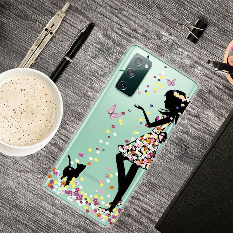 Capa Para Samsung Galaxy S20 FE Linda Cabeça De Flor