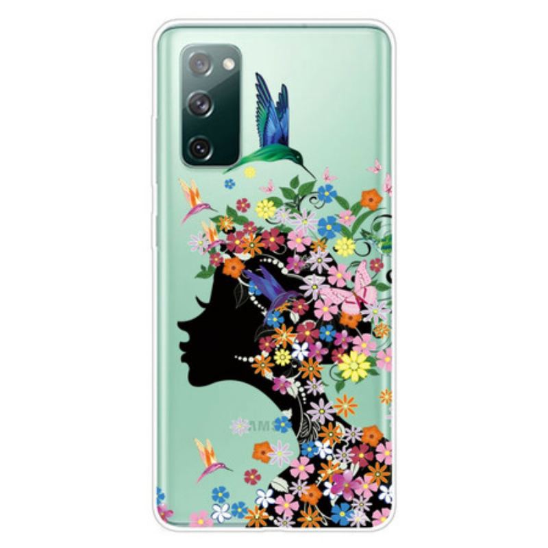 Capa Para Samsung Galaxy S20 FE Linda Cabeça De Flor