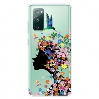 Capa Para Samsung Galaxy S20 FE Linda Cabeça De Flor