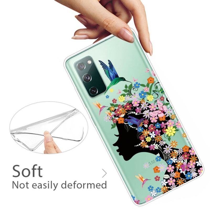 Capa Para Samsung Galaxy S20 FE Linda Cabeça De Flor