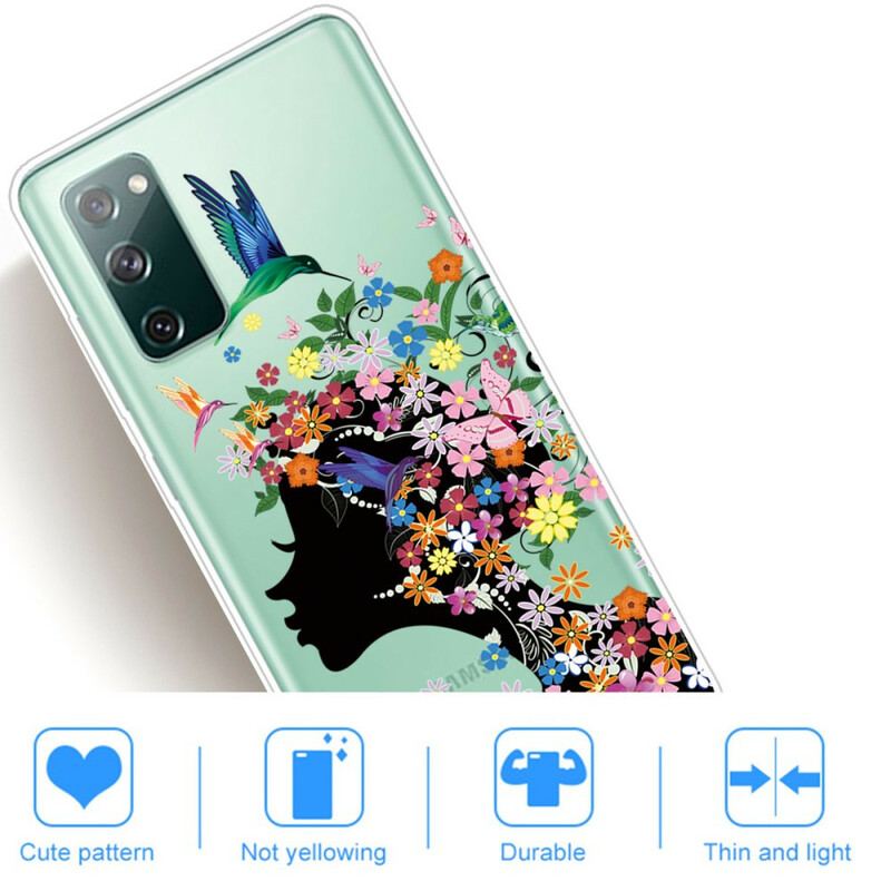 Capa Para Samsung Galaxy S20 FE Linda Cabeça De Flor