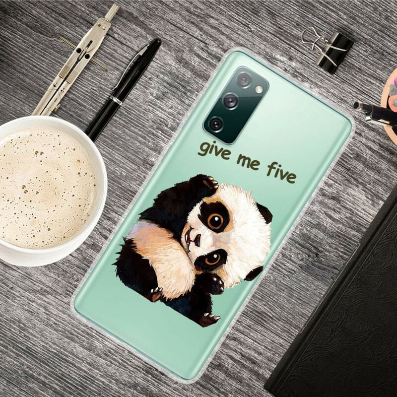 Capa Para Samsung Galaxy S20 FE Panda Sem Costura Dá-me Cinco