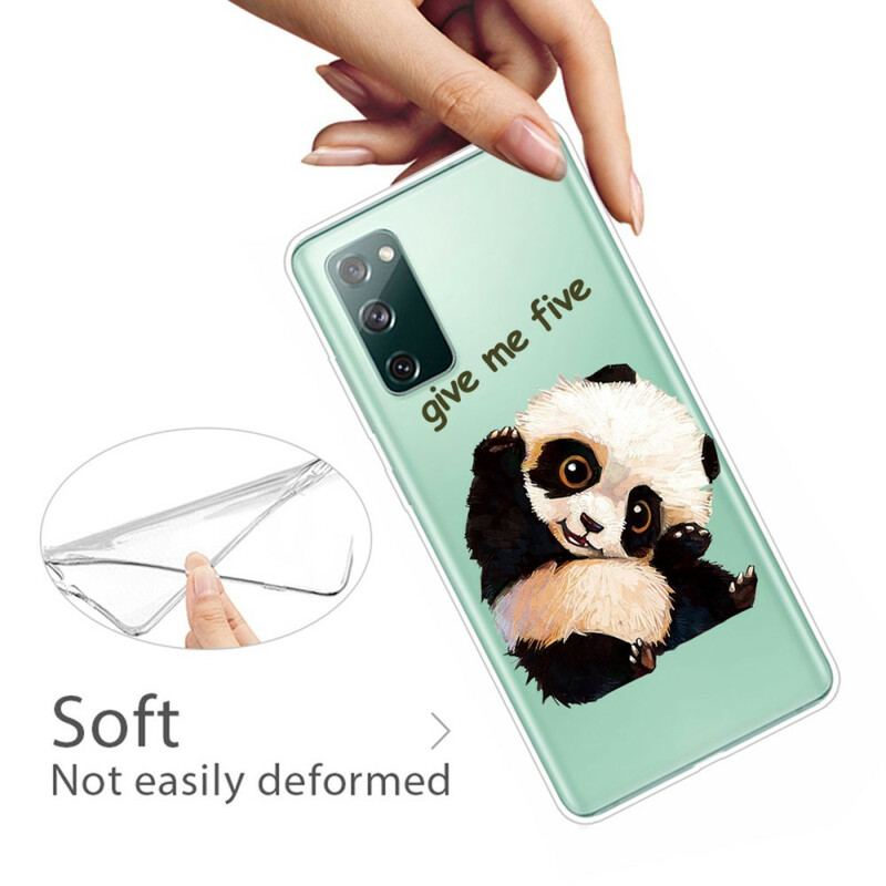 Capa Para Samsung Galaxy S20 FE Panda Sem Costura Dá-me Cinco