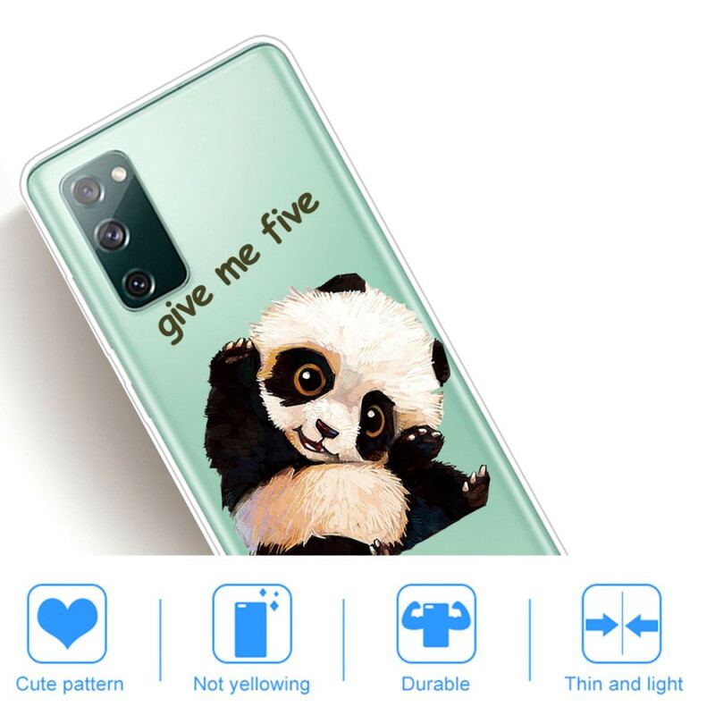 Capa Para Samsung Galaxy S20 FE Panda Sem Costura Dá-me Cinco