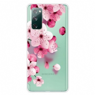 Capa Para Samsung Galaxy S20 FE Pequenas Flores Cor De Rosa