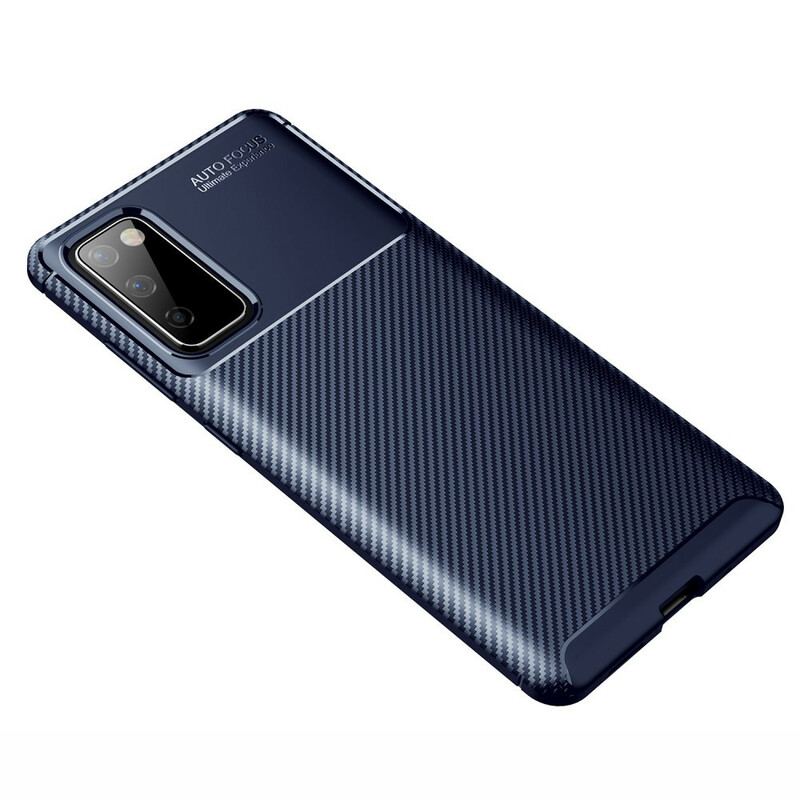 Capa Para Samsung Galaxy S20 FE Textura Flexível De Fibra De Carbono