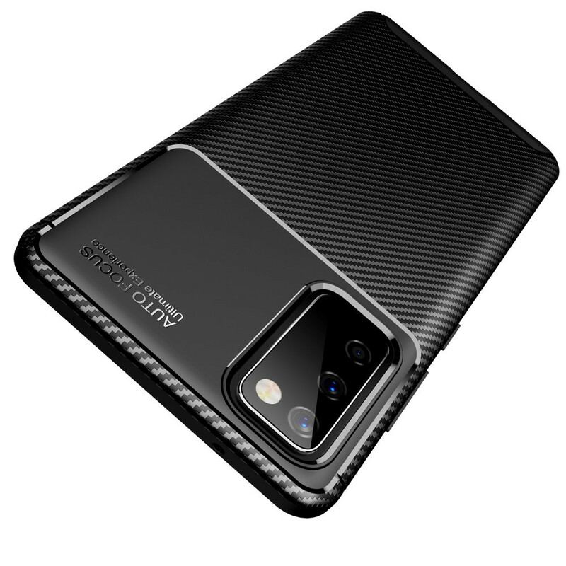 Capa Para Samsung Galaxy S20 FE Textura Flexível De Fibra De Carbono