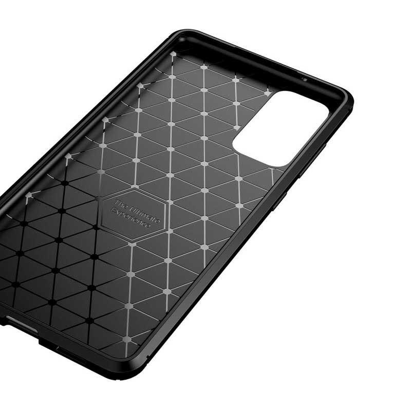 Capa Para Samsung Galaxy S20 FE Textura Flexível De Fibra De Carbono