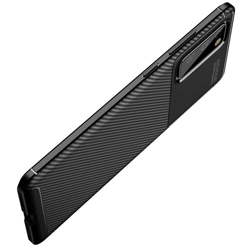 Capa Para Samsung Galaxy S20 FE Textura Flexível De Fibra De Carbono