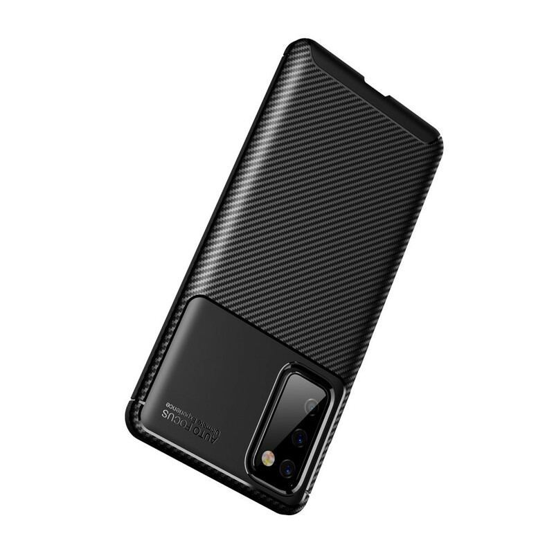 Capa Para Samsung Galaxy S20 FE Textura Flexível De Fibra De Carbono