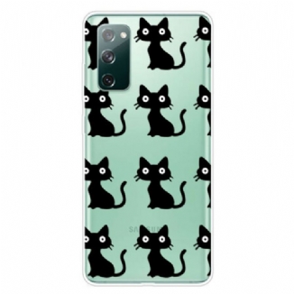 Capa Para Samsung Galaxy S20 FE Vários Gatos Pretos