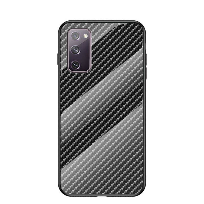 Capa Para Samsung Galaxy S20 FE Vidro Temperado De Fibra De Carbono