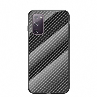 Capa Para Samsung Galaxy S20 FE Vidro Temperado De Fibra De Carbono