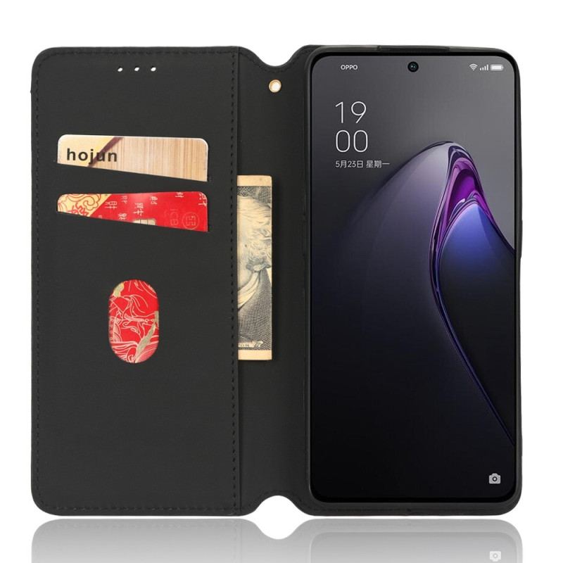 Capa De Celular Para Oppo Reno 8 Pro Flip Efeito Couro Cubo 3d