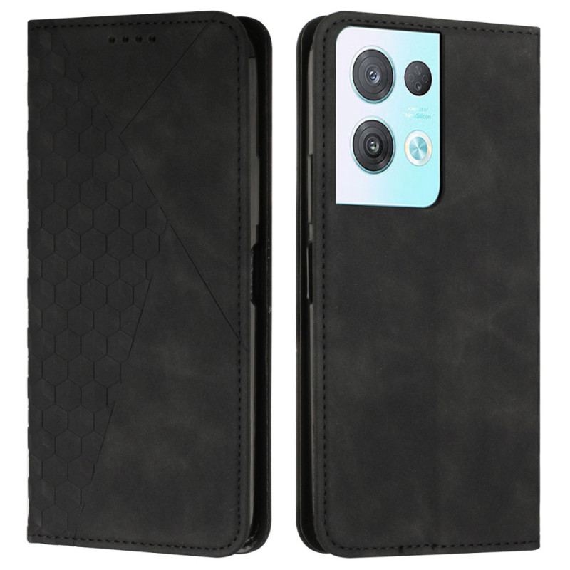 Capa De Celular Para Oppo Reno 8 Pro Flip Estilo Cúbico