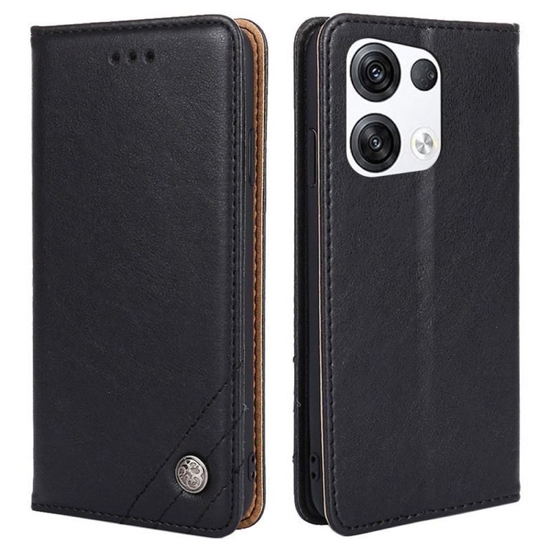 Capa De Celular Para Oppo Reno 8 Pro Flip Rebites Decorativos