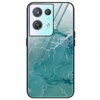 Capa De Celular Para Oppo Reno 8 Pro Vidro Temperado De Cores De Mármore