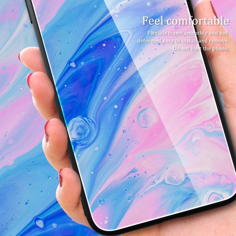 Capa De Celular Para Oppo Reno 8 Pro Vidro Temperado De Cores De Mármore