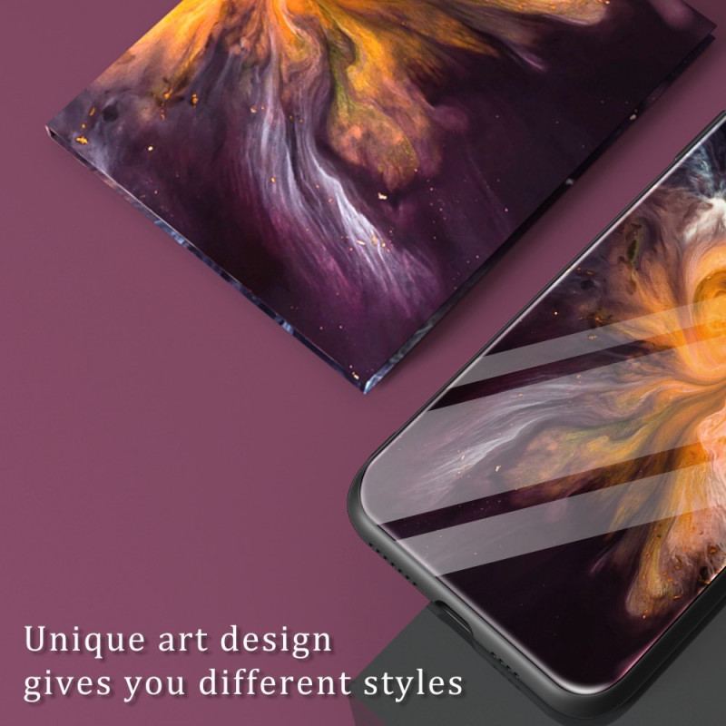 Capa De Celular Para Oppo Reno 8 Pro Vidro Temperado De Cores De Mármore