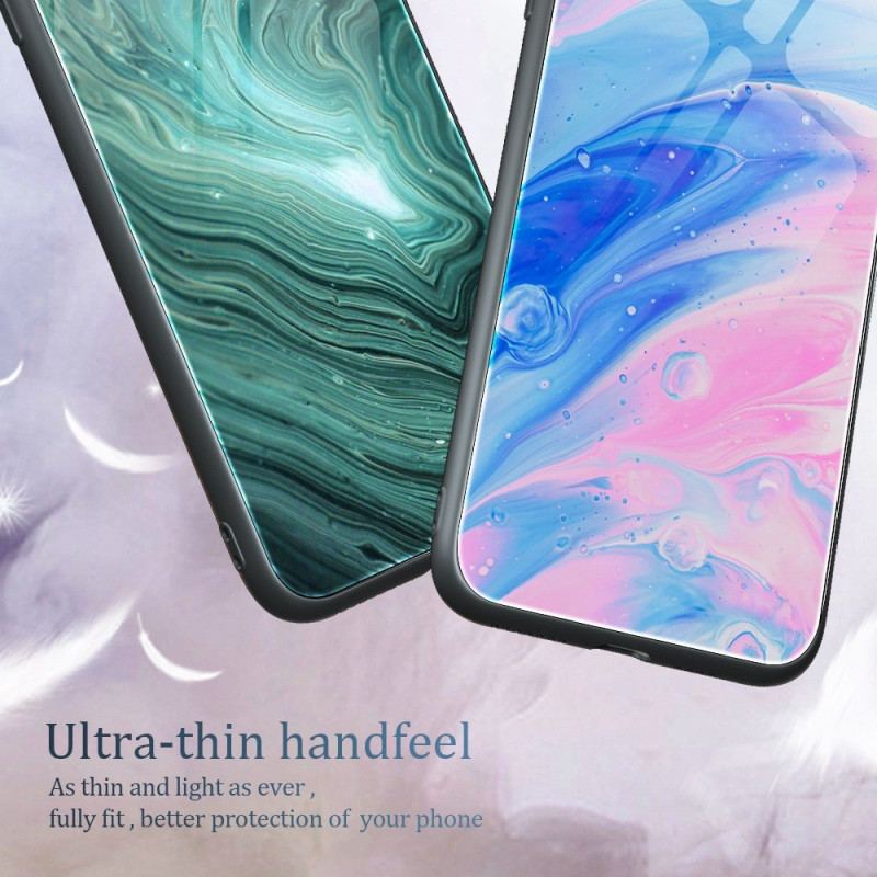 Capa De Celular Para Oppo Reno 8 Pro Vidro Temperado De Cores De Mármore