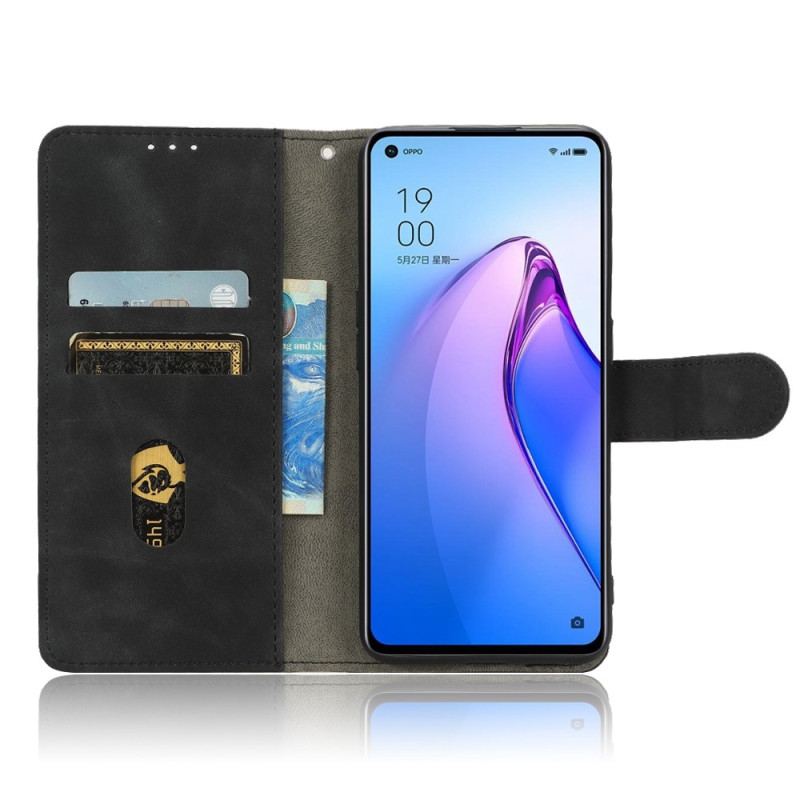 Capa De Couro Para Oppo Reno 8 Pro De Cordão Simples Com Alça