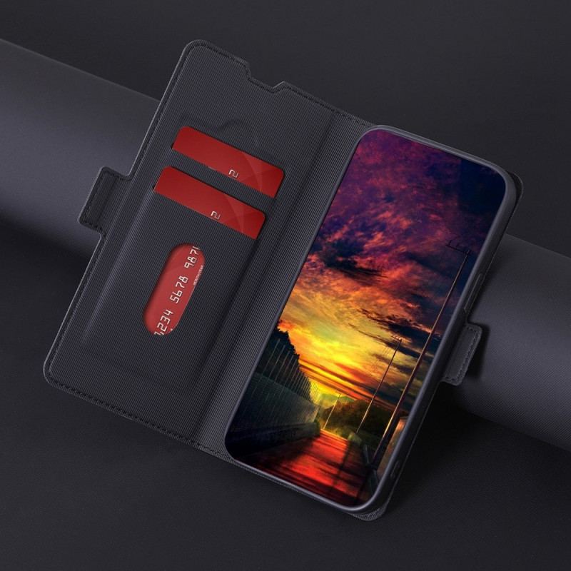 Capa De Couro Para Oppo Reno 8 Pro Dois Tons