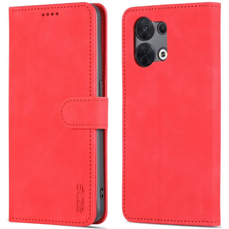 Capa De Couro Para Oppo Reno 8 Pro Estilo De Couro Azns