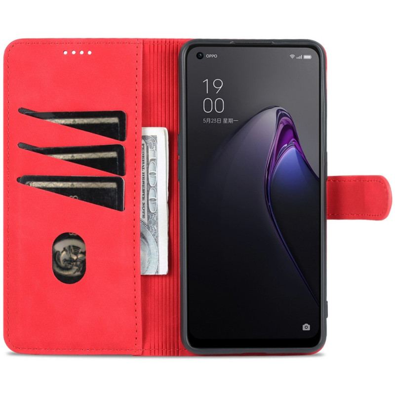 Capa De Couro Para Oppo Reno 8 Pro Estilo De Couro Azns