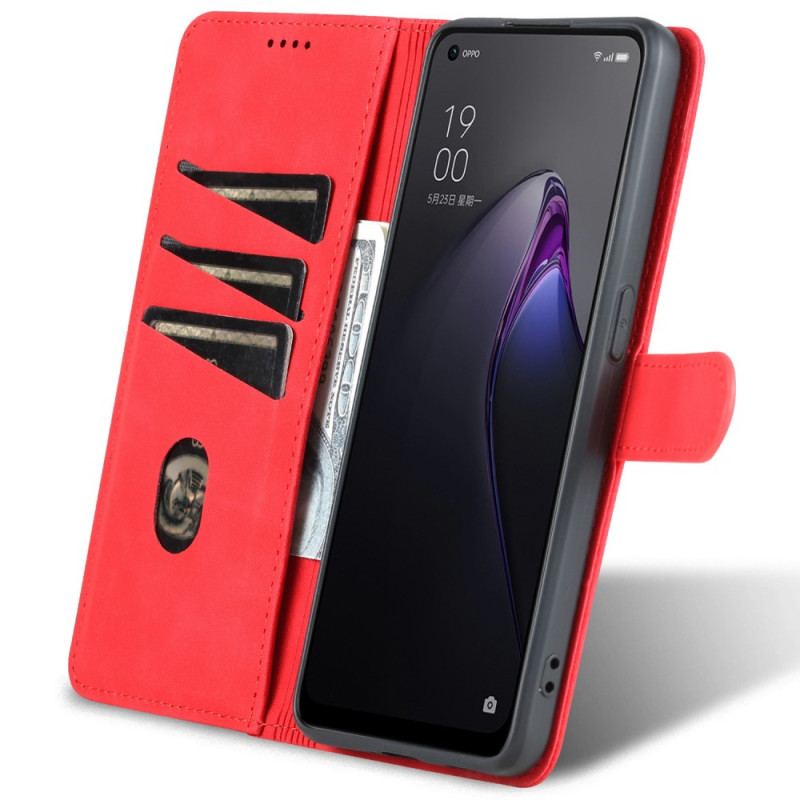 Capa De Couro Para Oppo Reno 8 Pro Estilo De Couro Azns