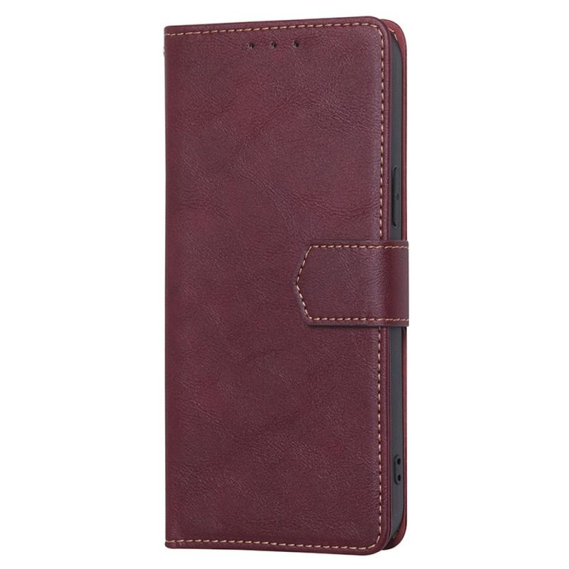 Capa Em Pele Para Oppo Reno 8 Pro Couro Sintético Curtido