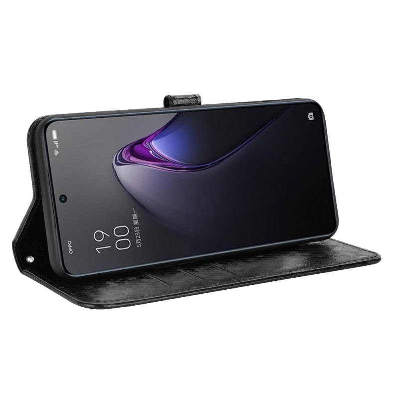 Capa Flip Para Oppo Reno 8 Pro De Cordão Design Strappy 3d