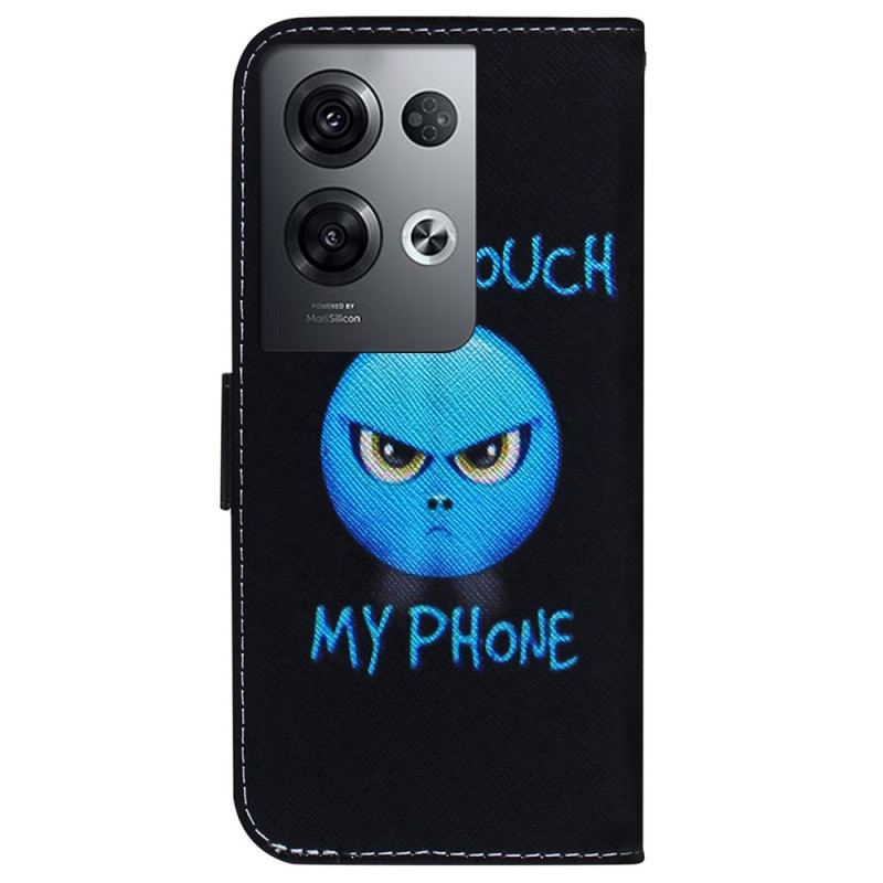 Capa Flip Para Oppo Reno 8 Pro De Cordão Cordão Emoji Telefone