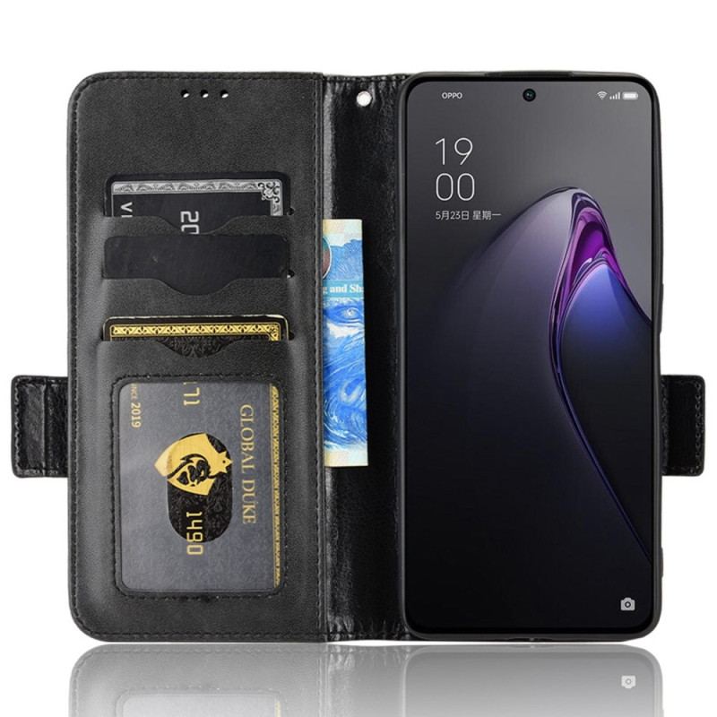 Capa Flip Para Oppo Reno 8 Pro De Cordão Fecho Alça Dupla