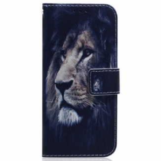 Capa Flip Para Oppo Reno 8 Pro De Cordão Cordão Leão