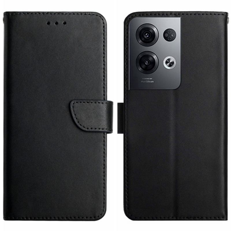 Capa Flip Para Oppo Reno 8 Pro Couro Napa Genuíno