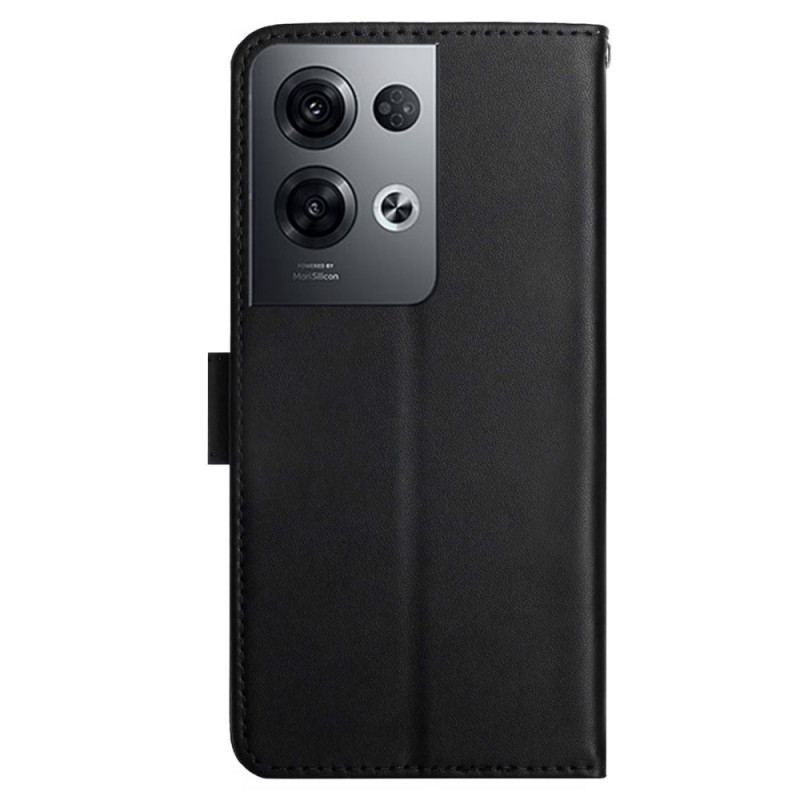 Capa Flip Para Oppo Reno 8 Pro Couro Napa Genuíno