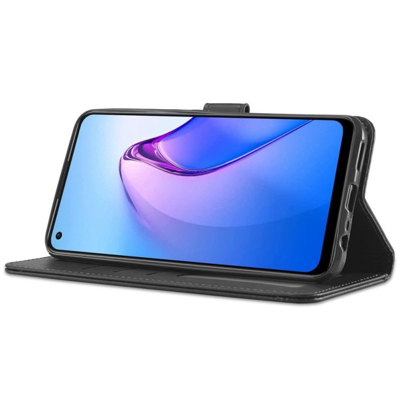 Capa Flip Para Oppo Reno 8 Pro Couro Sintético Lc.imeeke