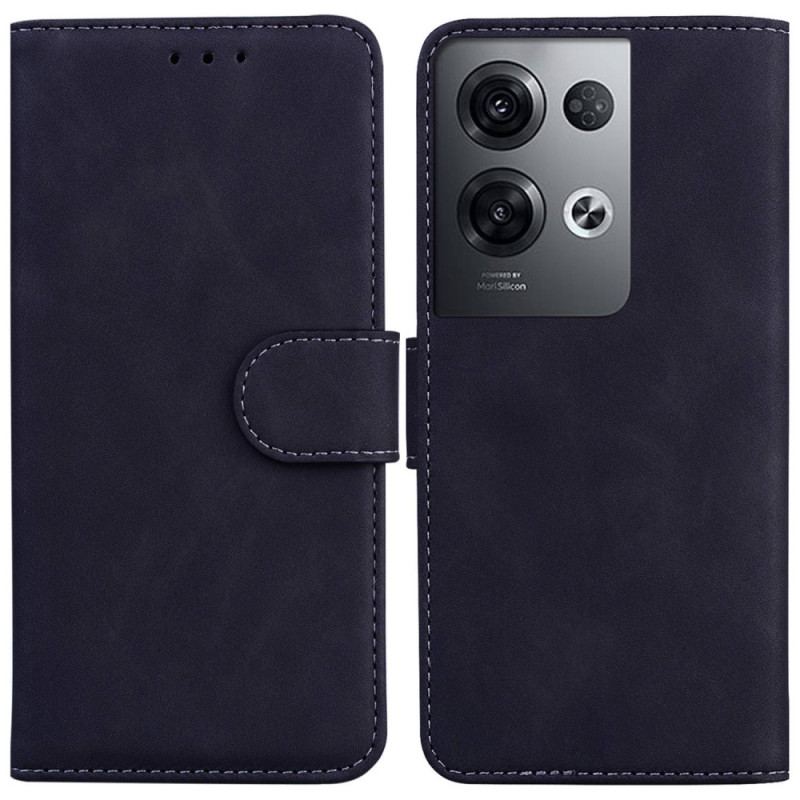 Capa Flip Para Oppo Reno 8 Pro Efeito Couro Couture