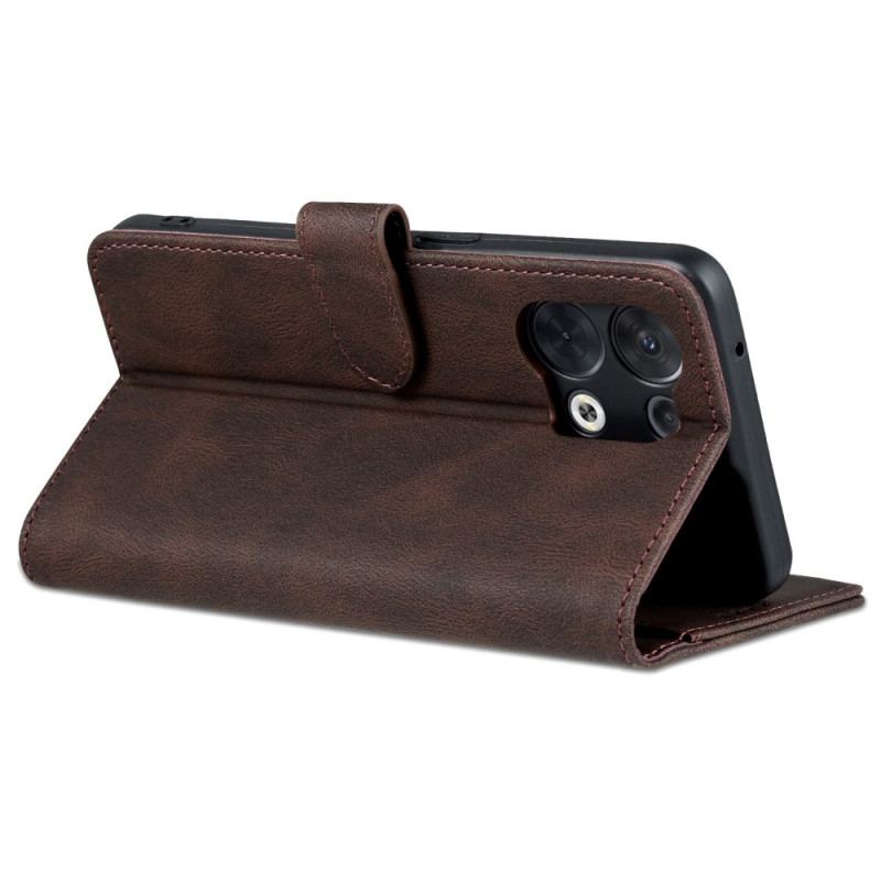 Capa Flip Para Oppo Reno 8 Pro Efeito Couro Vintage Azns