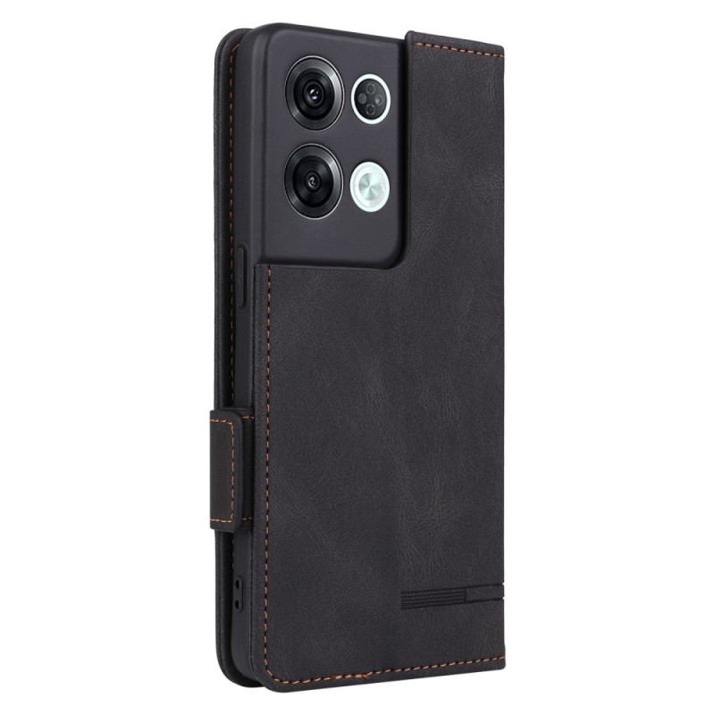 Capa Flip Para Oppo Reno 8 Pro Elegância Sutil